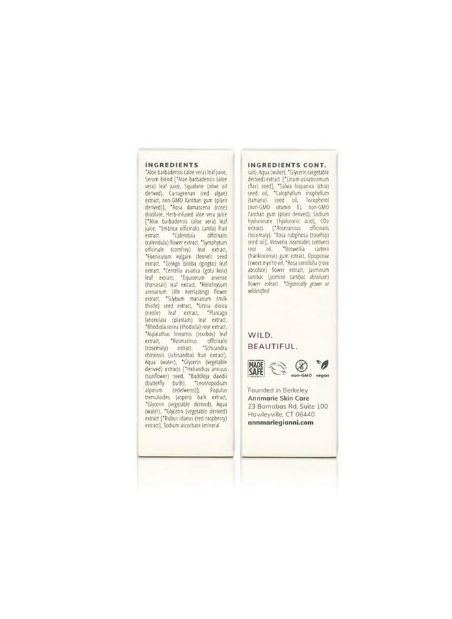 Annmarie Skin Care Antiaging Serum Aloevera Based Serum With Hyaluronic Acid & Herbal Extracts. Firming Serum For Dry Skin Fine Lines & Wrinkles For All Skin Types (15Ml 0.5 Fl Oz)  - Image 2