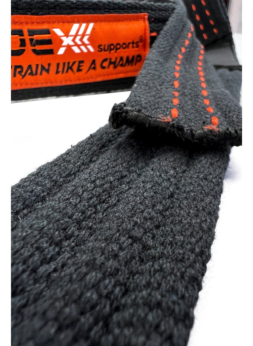 Dex Supports Pro Lifting Straps Padded 2 Pack Orange  - Image 4