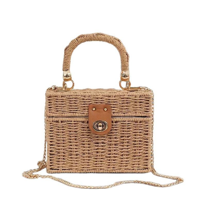 Korean Style Straw Woven Shoulder Bag for Women - Image 5