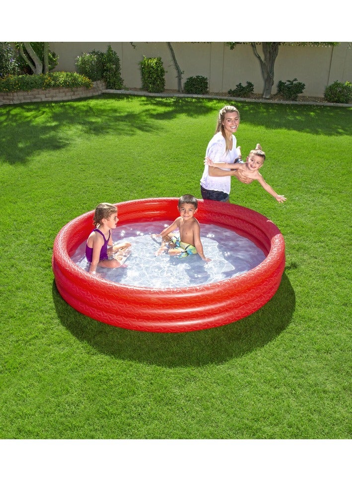 Bestway Bestway Asst. 3-Ring Pool183X33Cm 26-51027-red  - Image 1