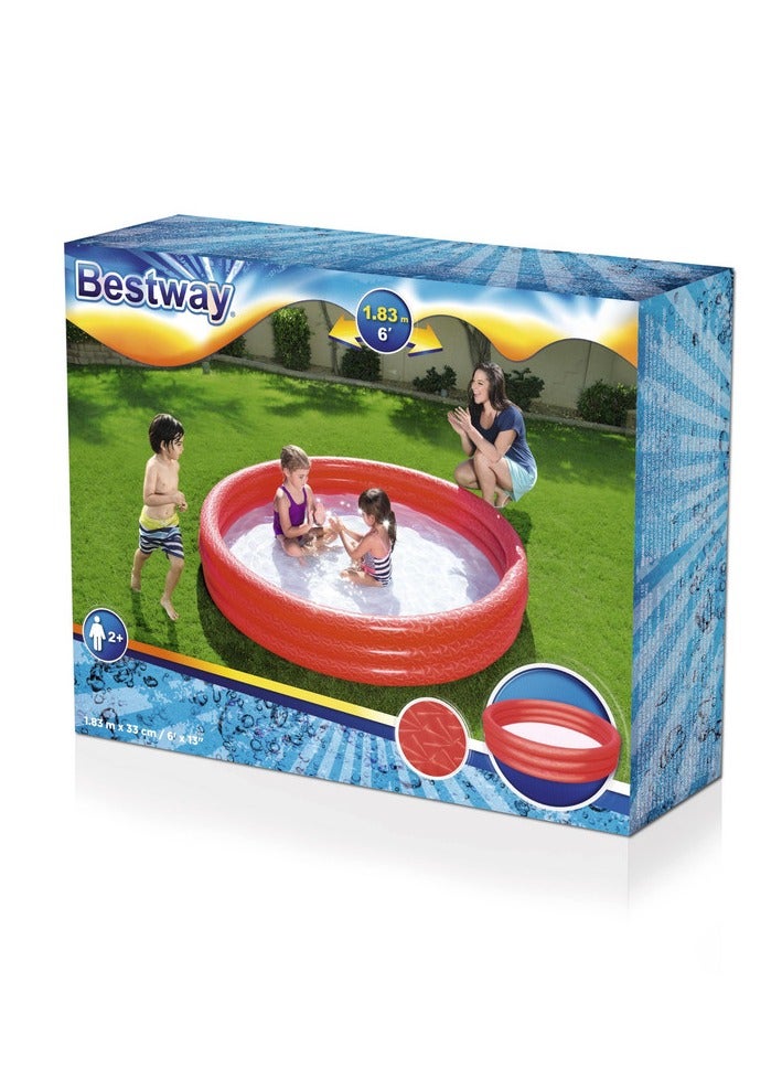 Bestway Bestway Asst. 3-Ring Pool183X33Cm 26-51027-red  - Image 2