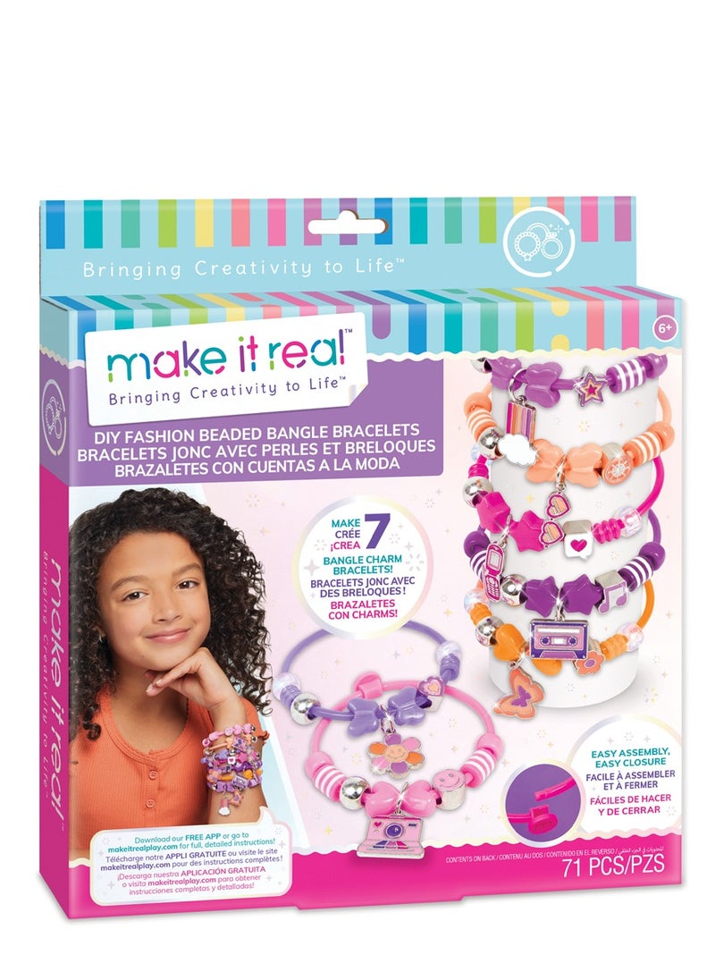Make It Real DIY Fashion Beaded Bangle Bracelets 71pcs  - Image 1