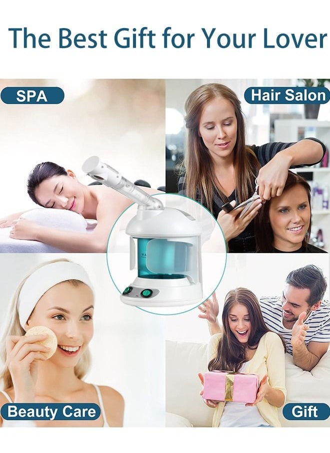 K.SKIN - جهاز بخار الوجه المحمول، جهاز بخار الوجه الأيوني مع بخاخ يدور 360 درجة، جهاز بخار الزيوت العطرية للعناية الشخصية، للاستخدام في المنتجع الصحي المنزلي أو الصالون - Image 1