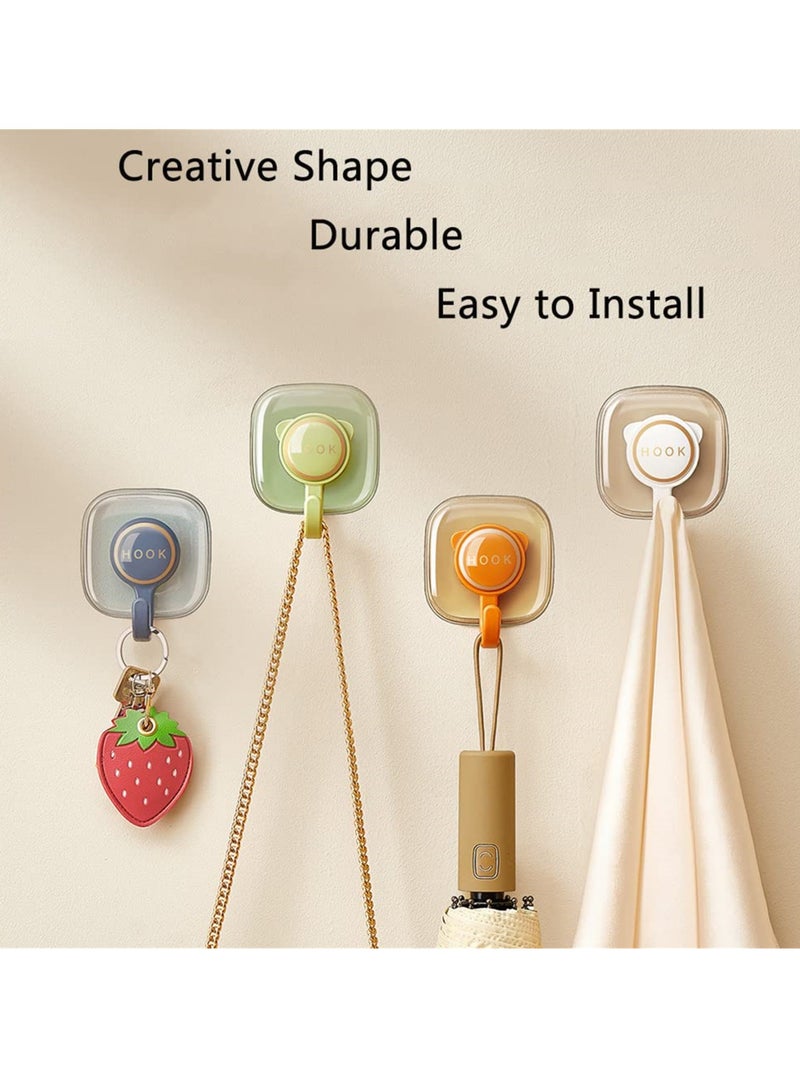 Self Adhesive Cat Shape Hooks, Decorative Utility Hooks, Waterproof Hooks for Bathroom, Entryway, Kitchen, Wall-Mounted, Multi-Purpose for Hanging Bags, Keys, Coats, Towels, Kitchen Tools, 8 Pieces - Image 4