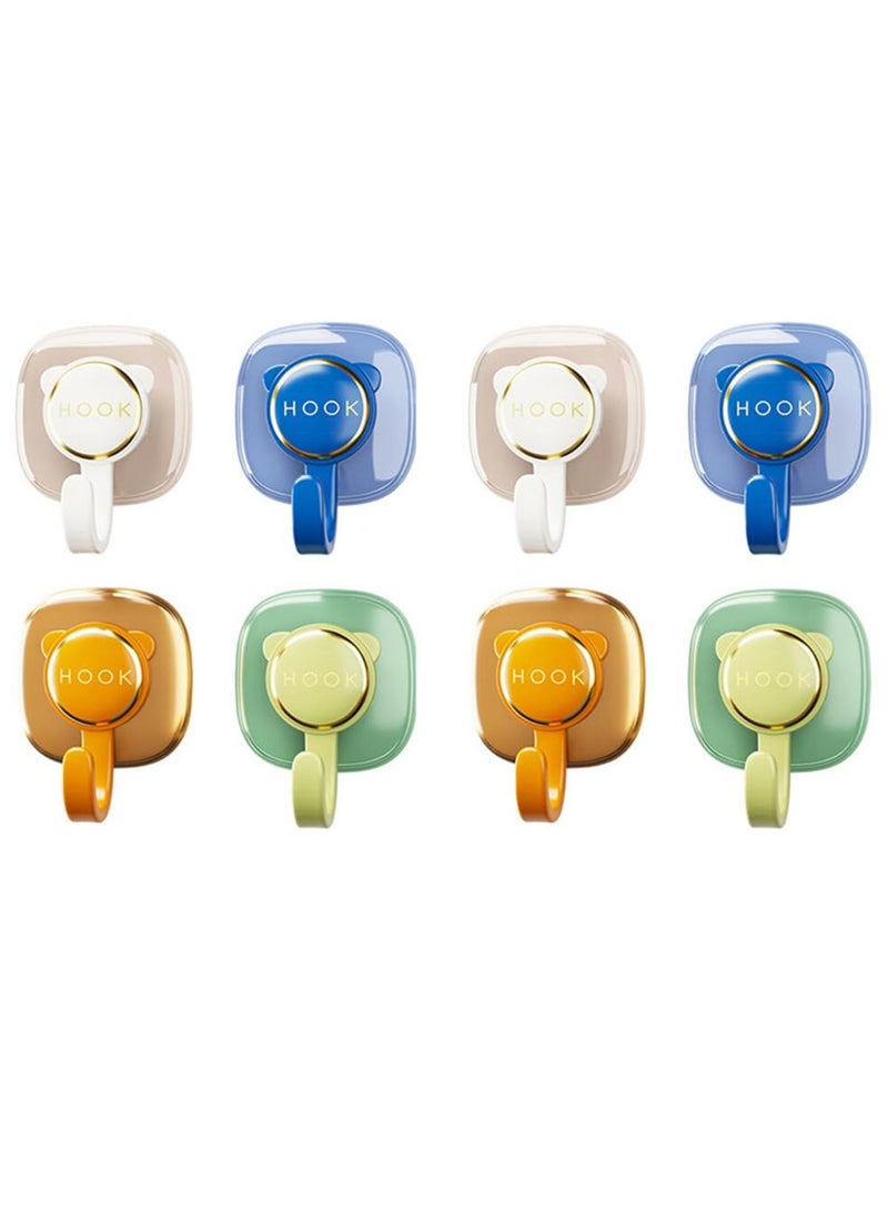 Self Adhesive Cat Shape Hooks, Decorative Utility Hooks, Waterproof Hooks for Bathroom, Entryway, Kitchen, Wall-Mounted, Multi-Purpose for Hanging Bags, Keys, Coats, Towels, Kitchen Tools, 8 Pieces - Image 1