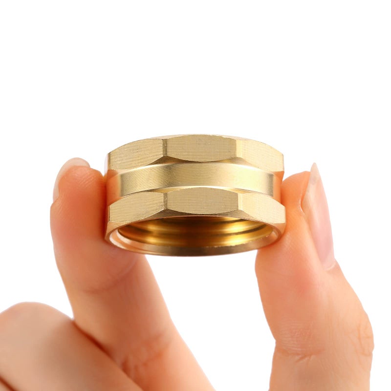 Sanpaint 2 Pack Garden Hose End Caps with Washers, Brass Spigot Cap, 3/4" Female End Cap - Image 5