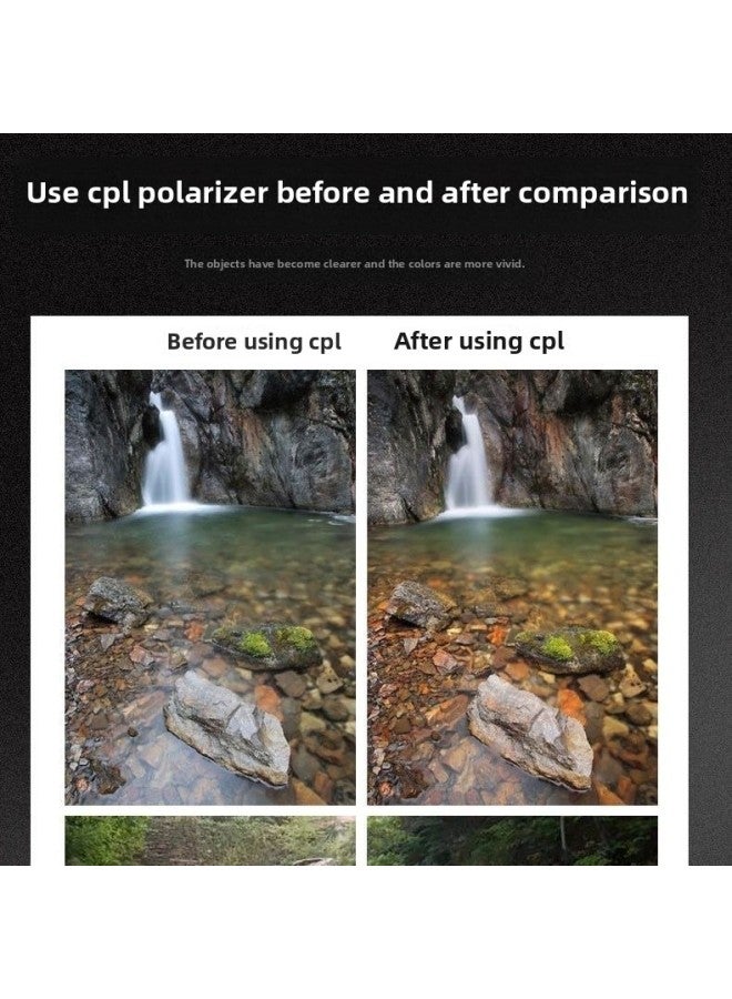 Adjustable HD Suit Anti-L External CP Scenery Polarizer Reflective Polarized Laser Universal Nd Filter Photography-Colour:52mm Lens + Clip + Storage Bag - Polarizing Filter  - Image 5