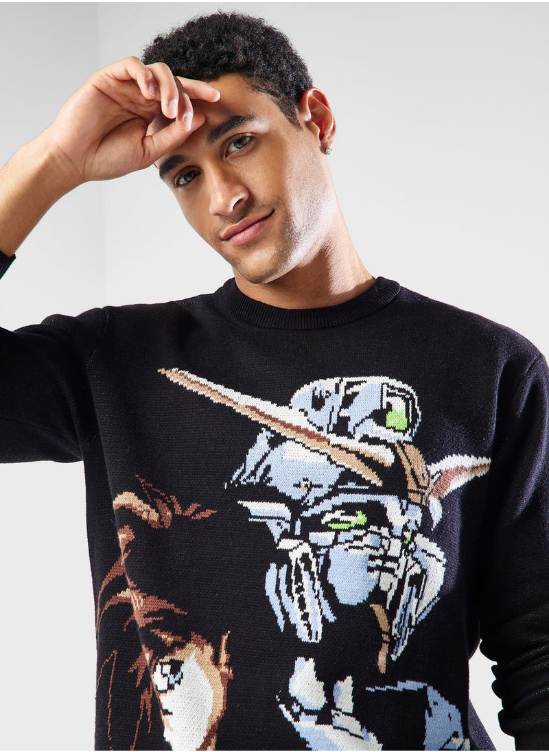 HUF Gundam Wing Crewneck Sweater  - Image 3