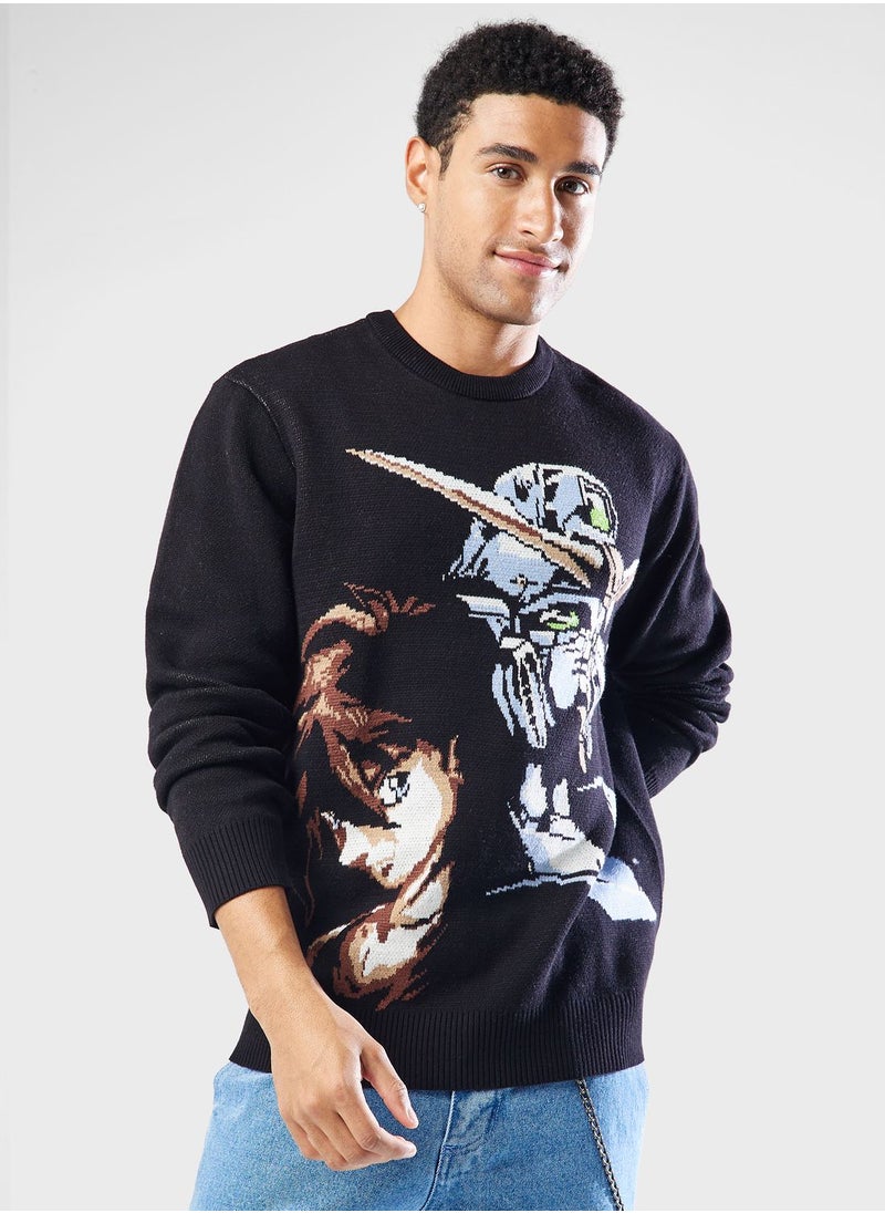 HUF Gundam Wing Crewneck Sweater  - Image 1