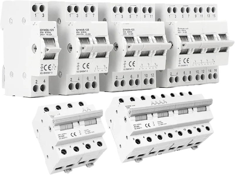63A 4P مفتاح تحويل يدوي قاطع دائرة متشابك AC سكة دين ATS - Image 1
