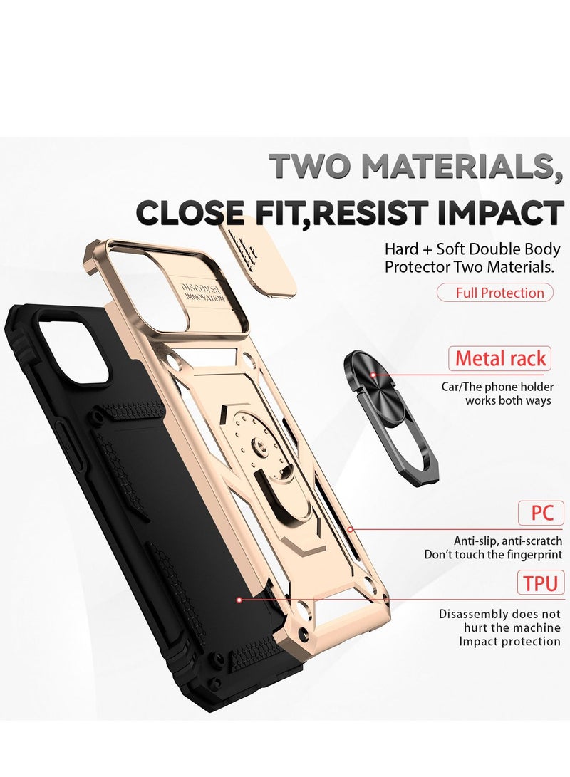 GULFLINK Back Cover Phone Protect Case For iPhone 14 Gold - Image 3