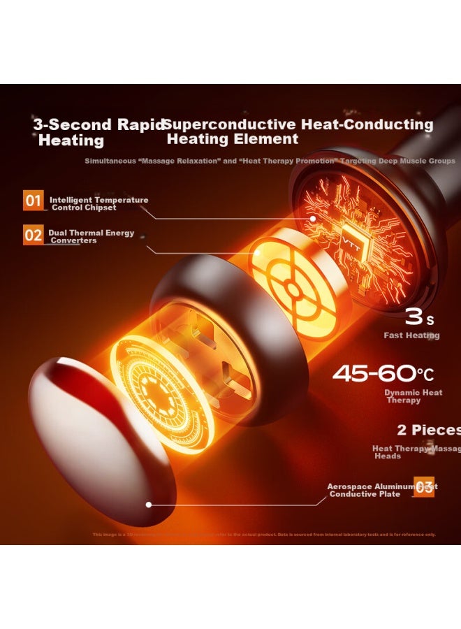 Vtt Germany S12 Power King Fascia Gun Heat Compress Kneading Shoulder Neck Leg Waist Full Body Muscle Massage Multi-head Neck Fascia Gun Massager Gift For Men And Women Birthday - Image 2