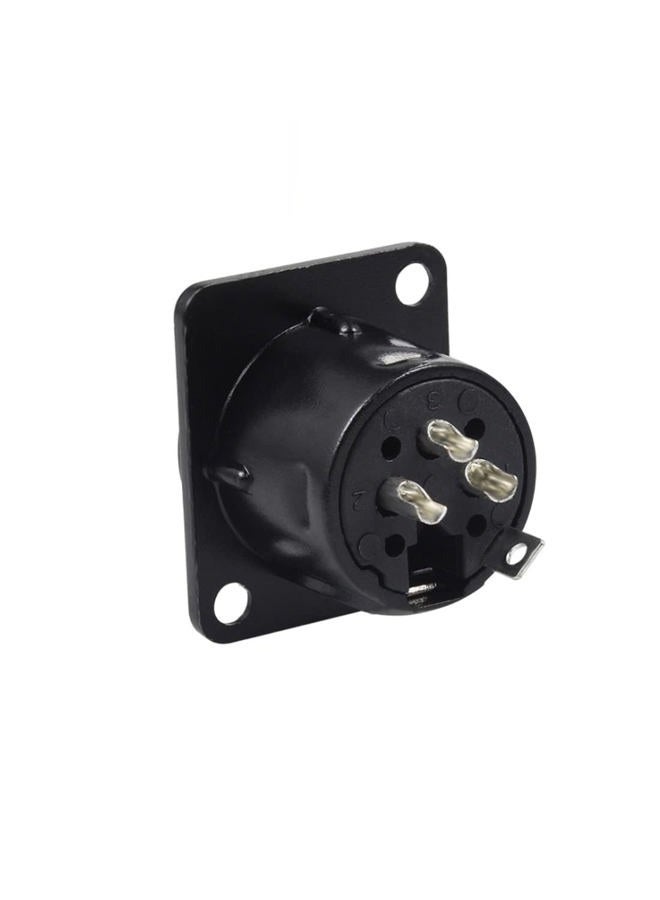 GDQLCNXB XLR Female Jack 3 Pin Panel Mount Jacks, XLR Female Socket Connector 8Pcs,Black Metal Housing. - Image 3