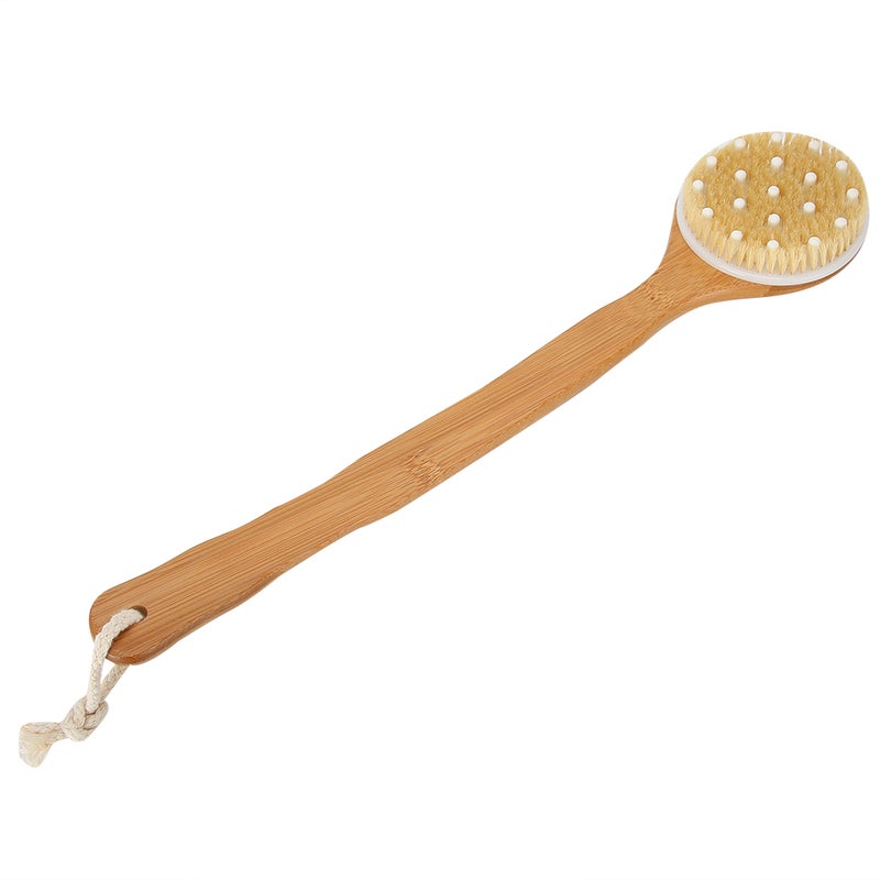 Long Handle Bath Brush Exfoliating Body Scrubber Skin Massage Cleaning Back Shower Brush - Image 1