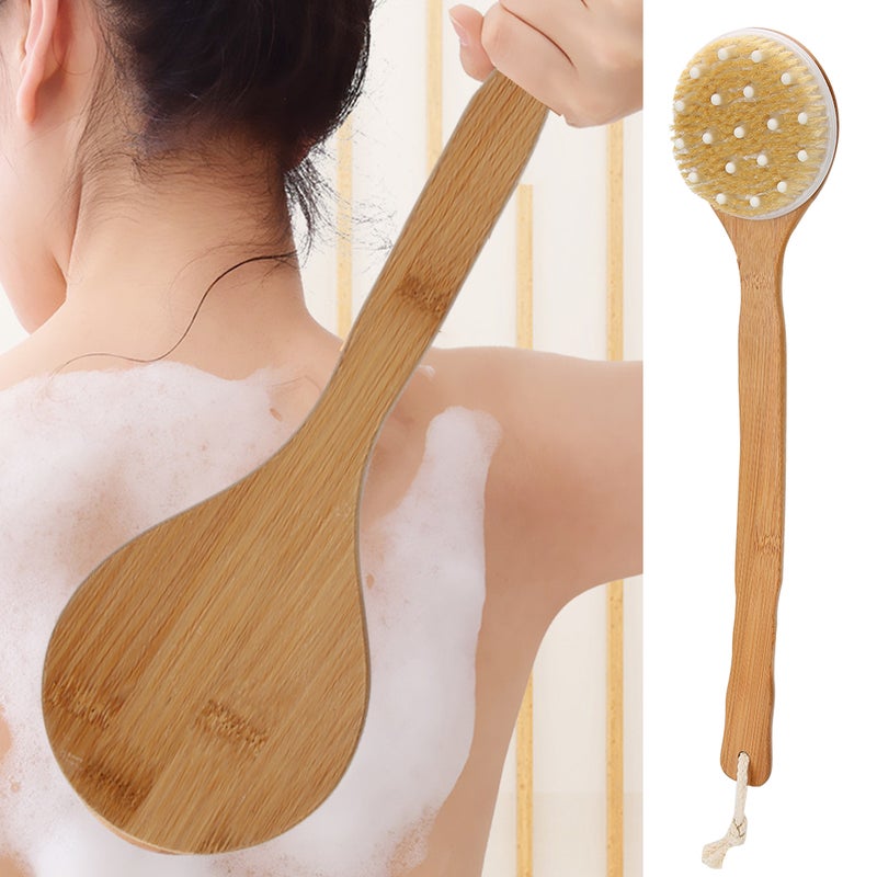 Long Handle Bath Brush Exfoliating Body Scrubber Skin Massage Cleaning Back Shower Brush - Image 5
