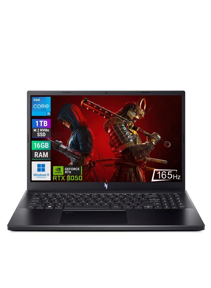 Acer Nitro V 15 (Upgraded Version) Gaming Laptop With 15.6-Inch Full HD(1920x1080) 165Hz Display, Core i5-13420H Processor/16GB RAM DDR5/1TB SSD/6GB NVIDIA GeForce RTX 3050 Graphics/Windows 11 Pro/ English/Arabic Black - Image 1