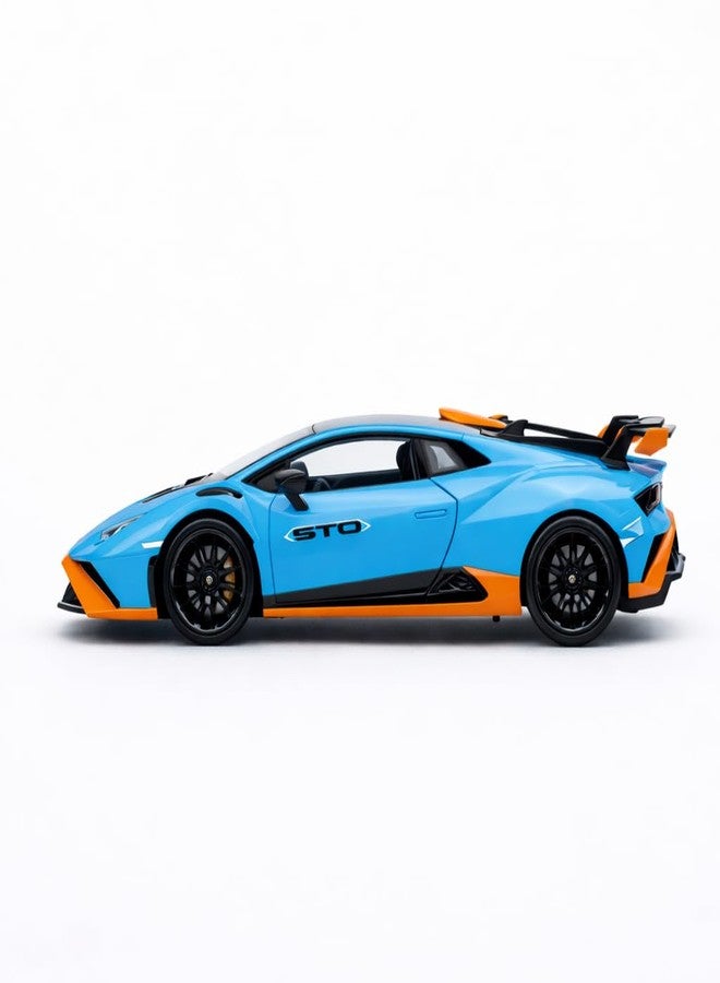 Wizplex MSZ Official Licensed Lamborghini Huracan STO Diecast Model Car 1:32 Scale | Light & Sound | Pull Back Action | Metal Supercar Toy | Collectible Display & Gift - Image 3