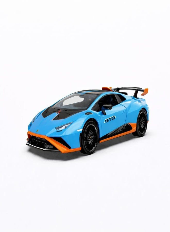 Wizplex MSZ Official Licensed Lamborghini Huracan STO Diecast Model Car 1:32 Scale | Light & Sound | Pull Back Action | Metal Supercar Toy | Collectible Display & Gift - Image 1