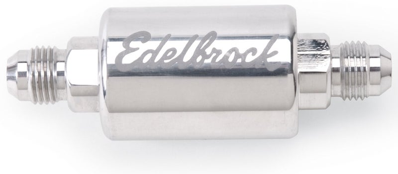 Edelbrock 8129 Polished Aluminum Fuel Filter