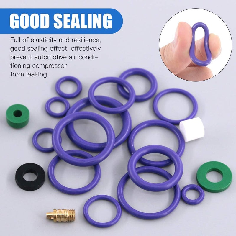 Glarks 225Pcs Rubber O-Ring and Washer Assortment Kit - Image 4