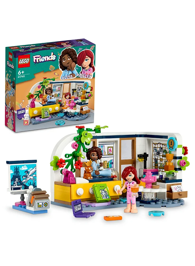 LEGO Friends Aliya'S Room 41740 Building Toy Set; A Bedroom Set For Kids Aged 6+; Comes With Aliya, Paisley And Aira The Puppy Characters, Plus Accessories For Imaginative Role Play (209 Pieces)