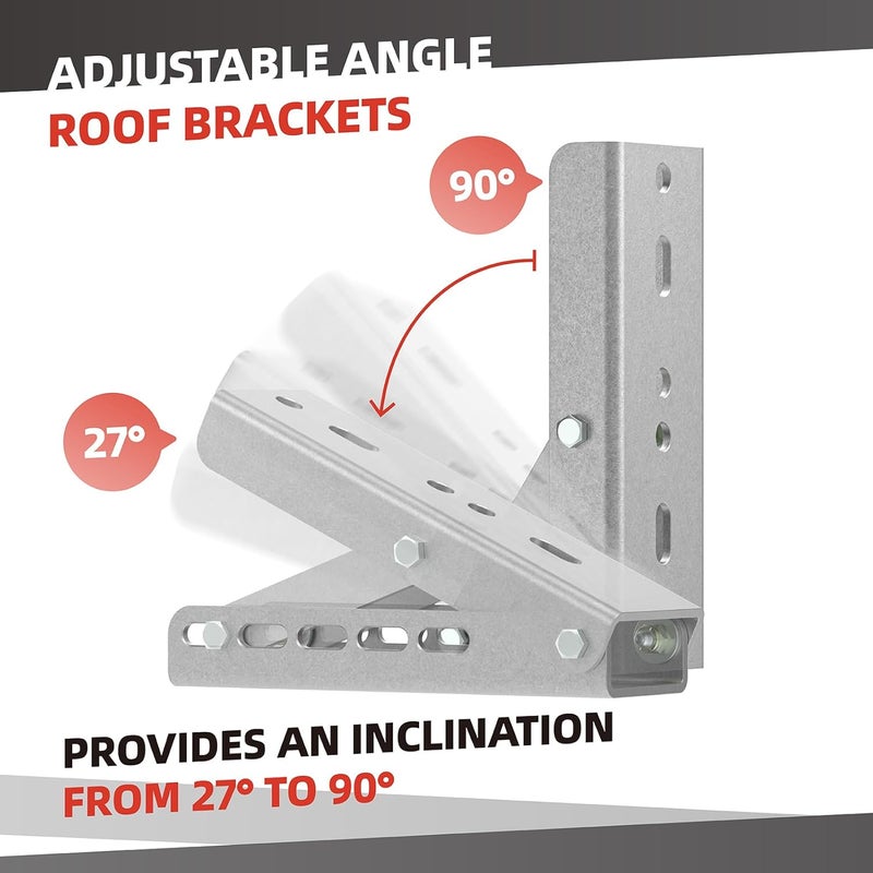 SyunsXoon Universal Roof Mounting Brackets for Retractable Awnings - Adjustable Aluminum Roof Mounted Awning Brackets - Image 3
