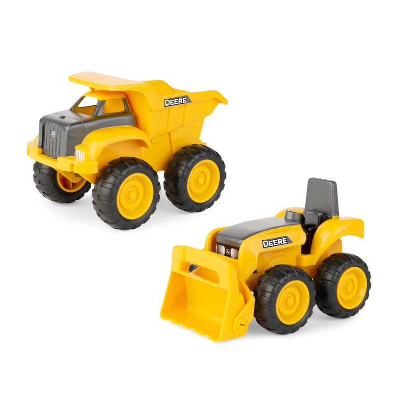 TOMY John Deere Vehicle Set - Includes Dump Truck Toy and Tractor Toy with Loader - Kids Construction and Outdoor Toys - 2 Count - Ages 18 Months and Up - Image 1