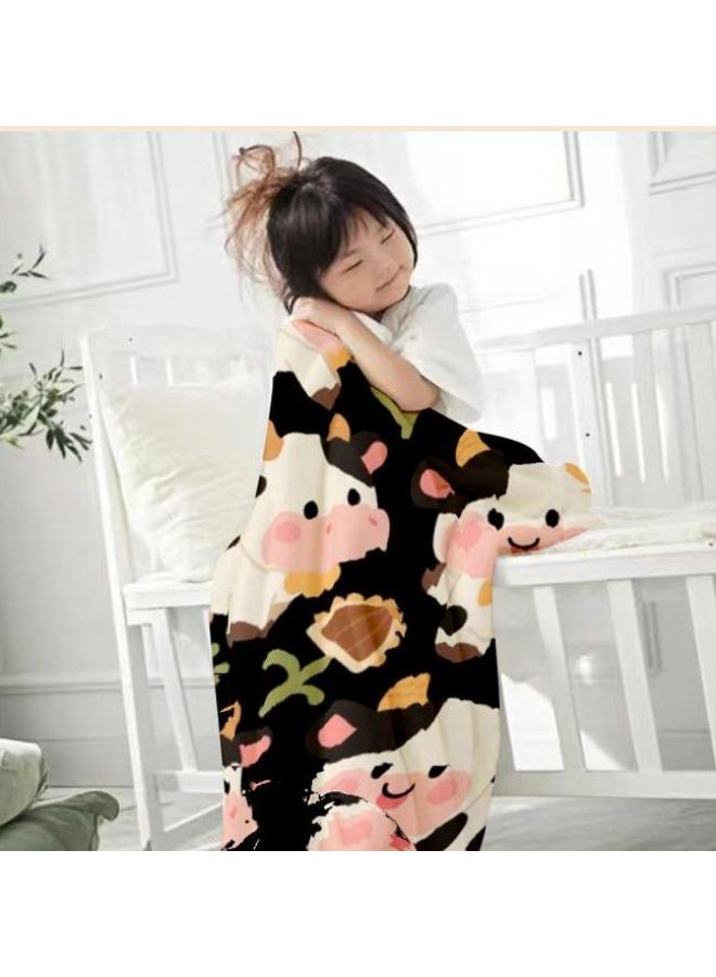 general Baby and children's cartoon flannel thin blanket (warm and comfortable, suitable for sleep, game use) 70cm*100cm - Image 2