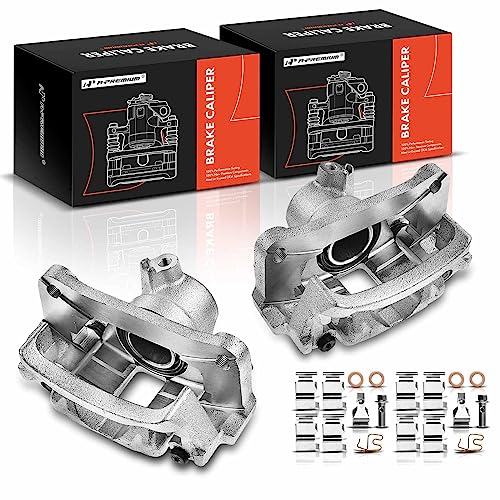 A-Premium Disc Brake Caliper Assembly with Bracket Compatible with Select Toyota and Lexus Models - 4Runner, Sequoia, GX460, GX470 - Rear Driver and Passenger Side, 2-PC Set - Image 1