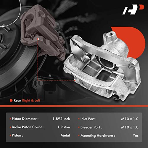 A-Premium Disc Brake Caliper Assembly with Bracket Compatible with Select Toyota and Lexus Models - 4Runner, Sequoia, GX460, GX470 - Rear Driver and Passenger Side, 2-PC Set - Image 2