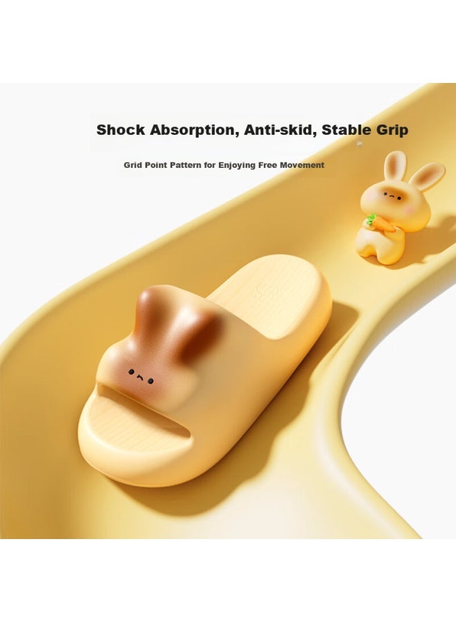 Chikoku Cute Rabbit Slippers For Women, Thick-soled, Summer Home Indoor Bathroom Non-slip Quiet Couple Sandals For Summer Outdoor Wear - Image 4