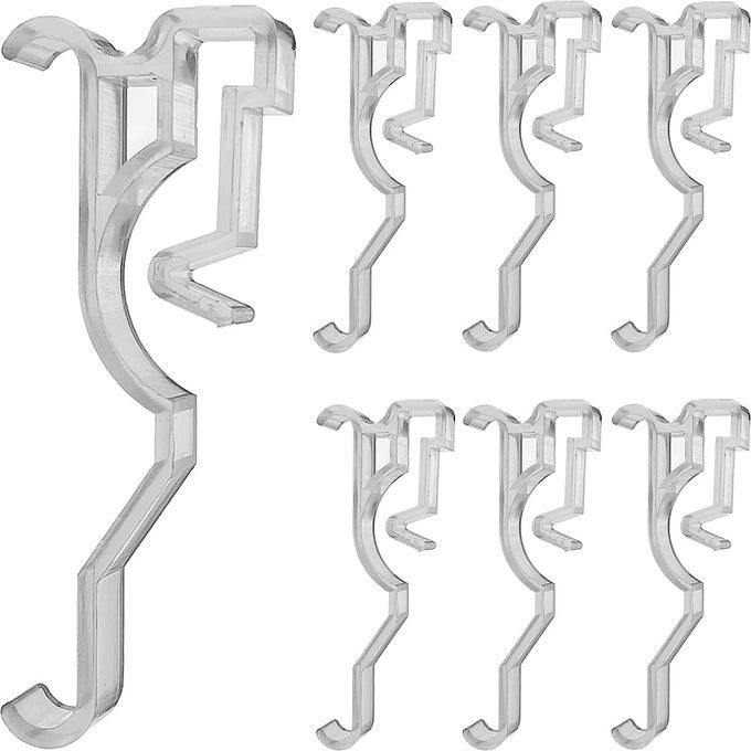 VALANCE CLIPS 12PCS 25 CLEAR PLASTIC HIDDEN RETAINER HOLDER INSTALLATION BRACKET FOR 2INCH HORIZONTAL WOOD AND FAUX WOOD BLINDS WITH A 212 64MM ARCSHAPED SLAT