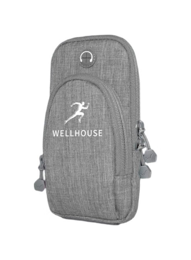 Wellhouse Arm Sleeves For Running, Men And Women, Glow-In Arm Bags For Fitness, Cycling, Hiking, Reflective Sports, Elegant Gray - Image 2