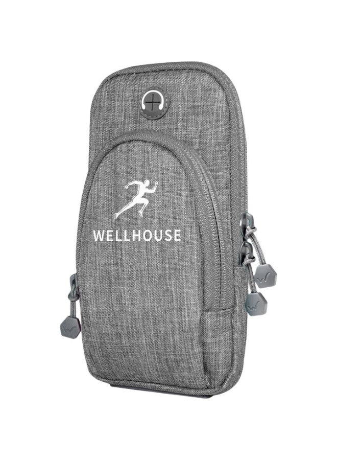 Wellhouse Arm Sleeves For Running, Men And Women, Glow-In Arm Bags For Fitness, Cycling, Hiking, Reflective Sports, Elegant Gray - Image 3