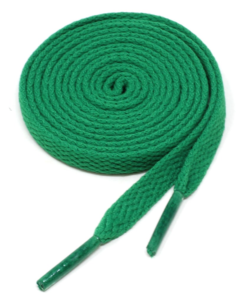 BCB Wear رباط أحذية BCB ويير مسطح بعرض 5/16" بألوان صلبة عدة أطوال للأحذية الرياضية والأحذية (أخضر-27) - Image 5