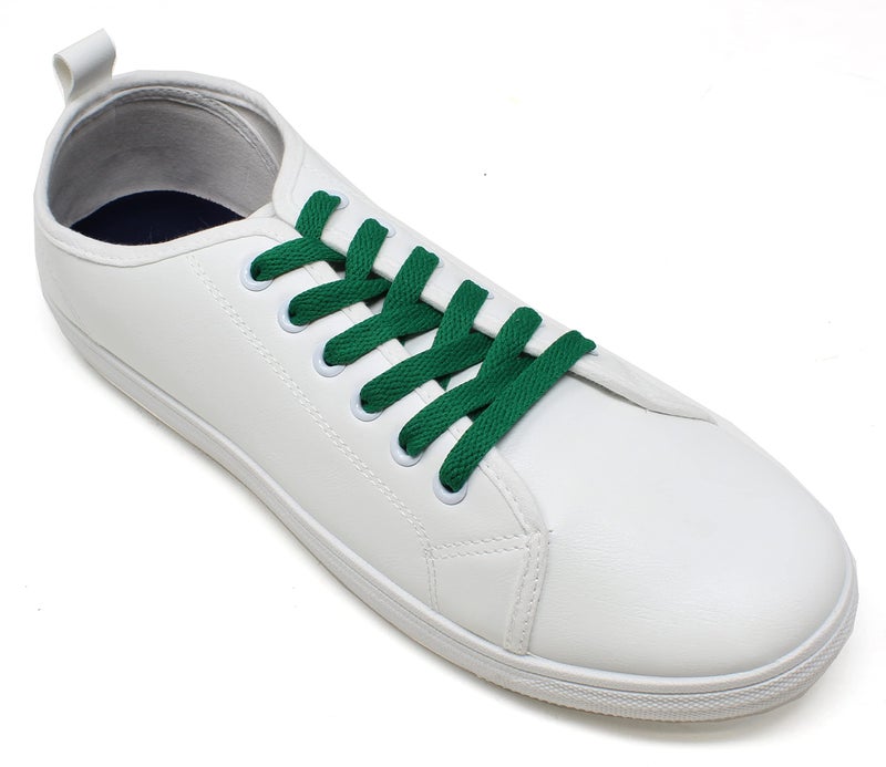 BCB Wear رباط أحذية BCB ويير مسطح بعرض 5/16" بألوان صلبة عدة أطوال للأحذية الرياضية والأحذية (أخضر-27) - Image 3
