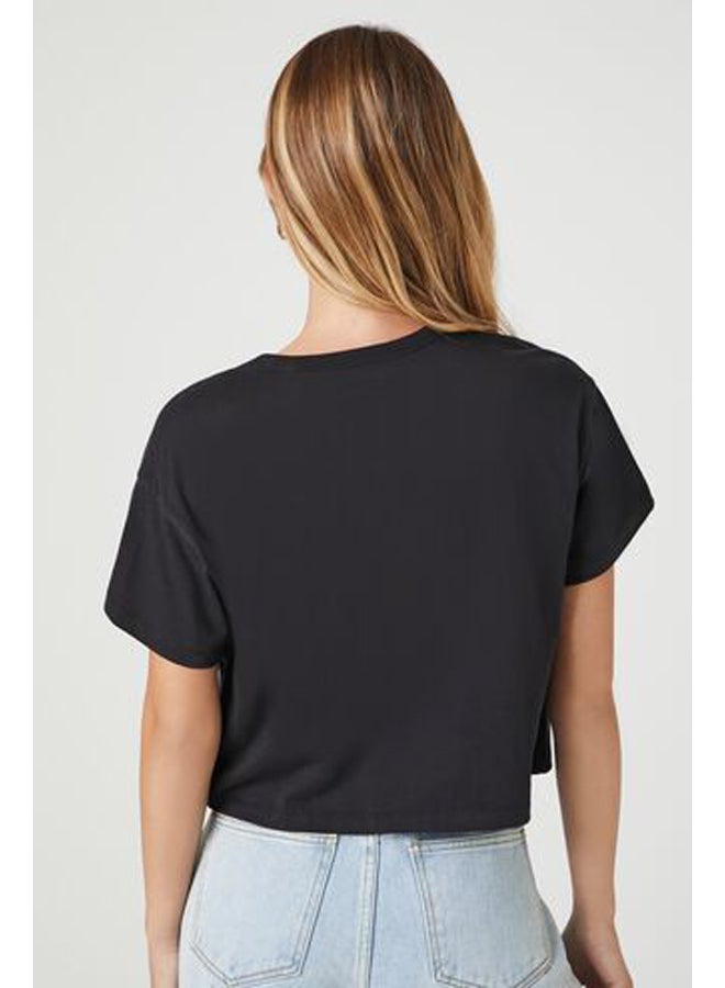 FOREVER 21 Crew Neck Cropped Tee - Image 3
