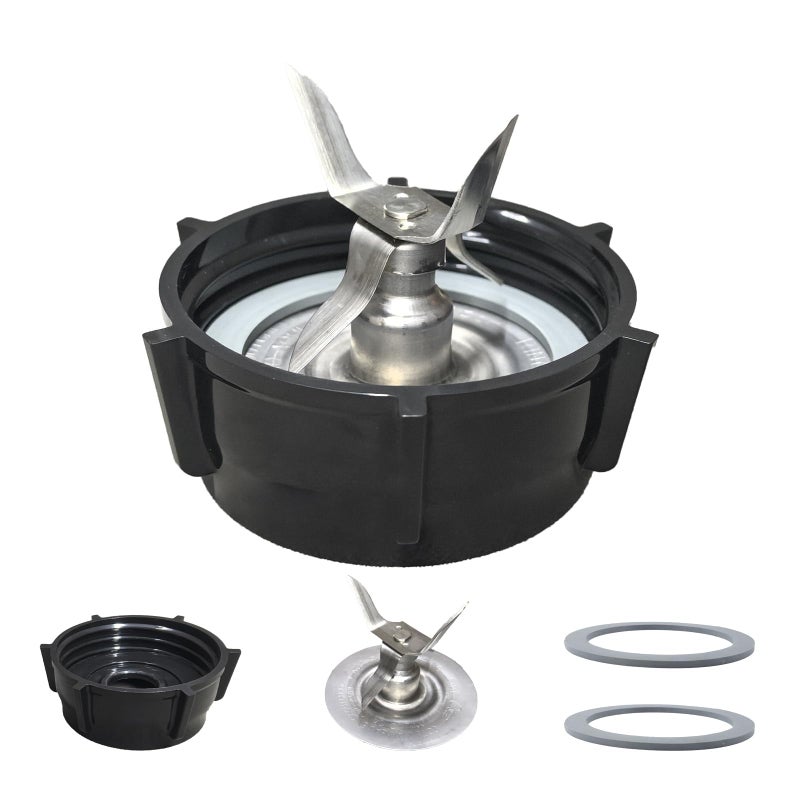 BRAVER LEMON BRAVER LEMON for Oster Blender Replacement Parts Blender Ice Blade with Jar Base Cap and Two Rubber O Ring Seal Gasket Compatible With Oster Osterizer Blender Accessories