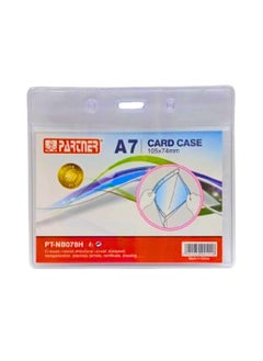 PARTNER ID Card Holders Waterproof Clear Plastic  Perfect for Credit Cards, ID Swipe Cards, Key Cards, and Driver's License  PVC Material (Pack of 5)  - Image 1