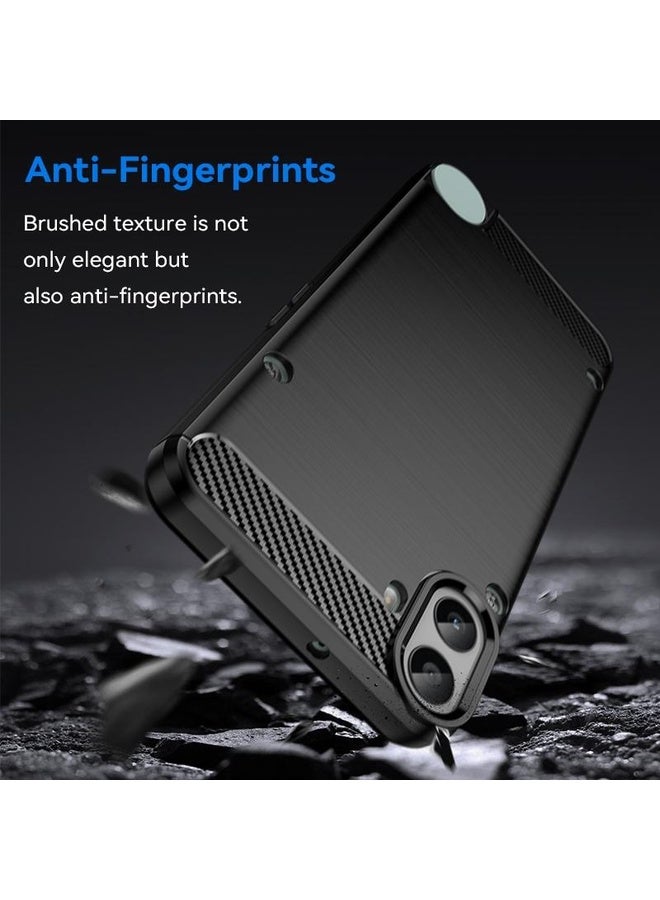 HuHa For Nothing CMF Phone 1 Carbon Fiber Brushed Texture TPU Phone Case(Black)  - Image 3