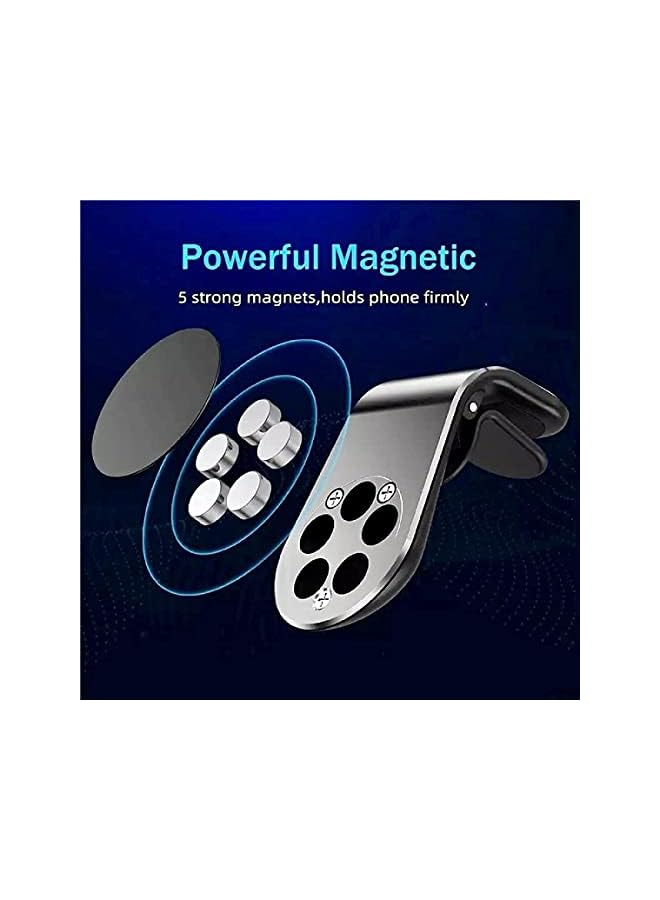 GO-DES Magnetic Car Phone Holder Air Vent Mount Mobile Magnetic Clip Stand Cradle Compatible With Iphone 12 Mini/12/12 Pro/12 Pro Max/11 Pro,S20 S10 S9 A70 Huawei P30 P20 Xiaomi & All Other Phones - Image 3