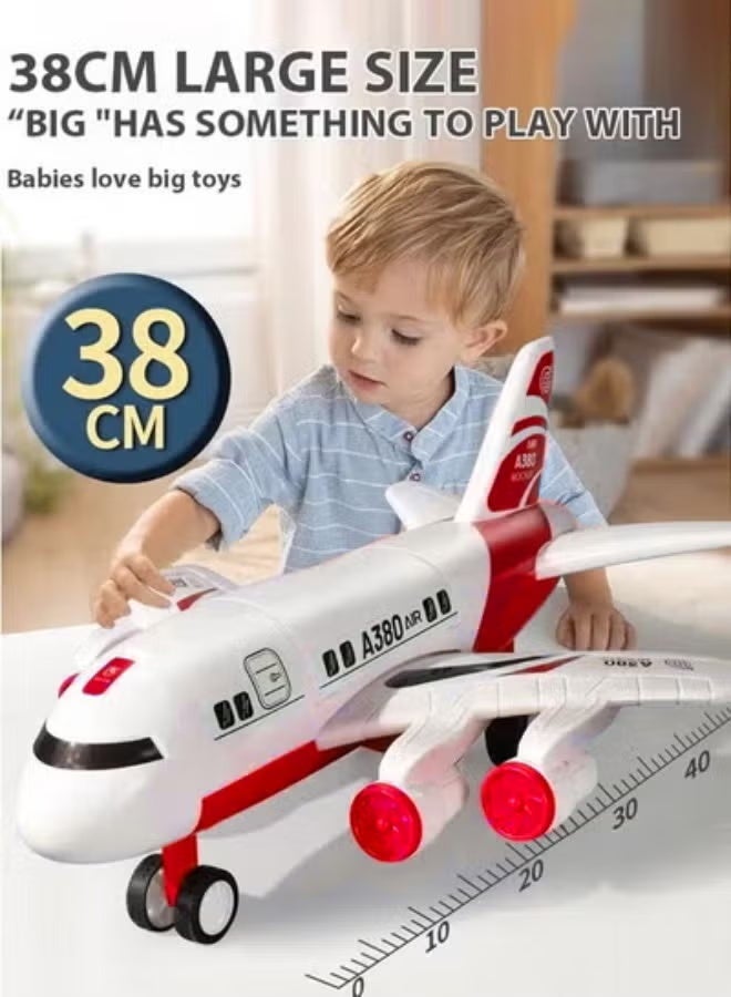 Morph orbital aircraft model Model airplane toys for children A380 airliner model Store your car Forward by inertia Contains 12 cars - Image 4