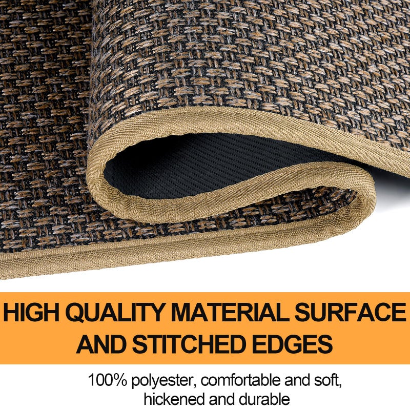 SUMLANS Kitchen Mat Set of 2 PCS, Cushioned Non Slip Rugs for Kitchen Floor, Absorbent Runner Comfort Standing Mats Washable for Kitchen, Office, Home (Brown, 17.3"x47"+17.3"x30") - Image 5