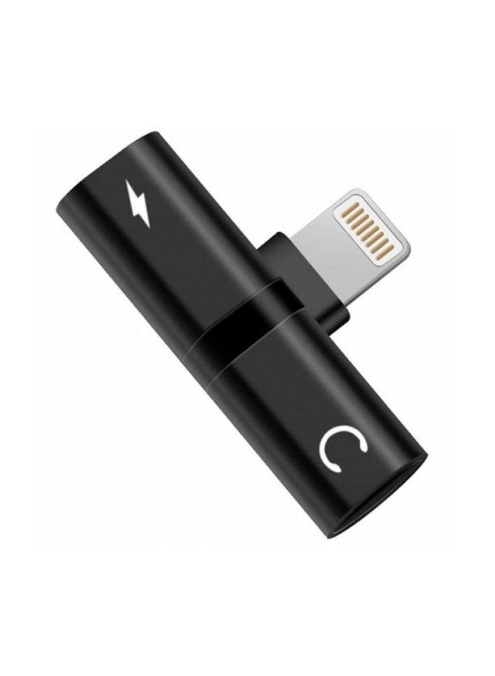GO-DES 2  In 1 Lightning  Charger Converter Ip Male To Dual Ip Female Adapter - Image 1