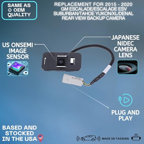 AMAJY Backup Camera Replaces for 2015-2020 GM Escalade/Escalade ESV Suburban/Tahoe Yukon/XL/Denali OE Part # 23378804, 23404613, 23432248 - Image 2