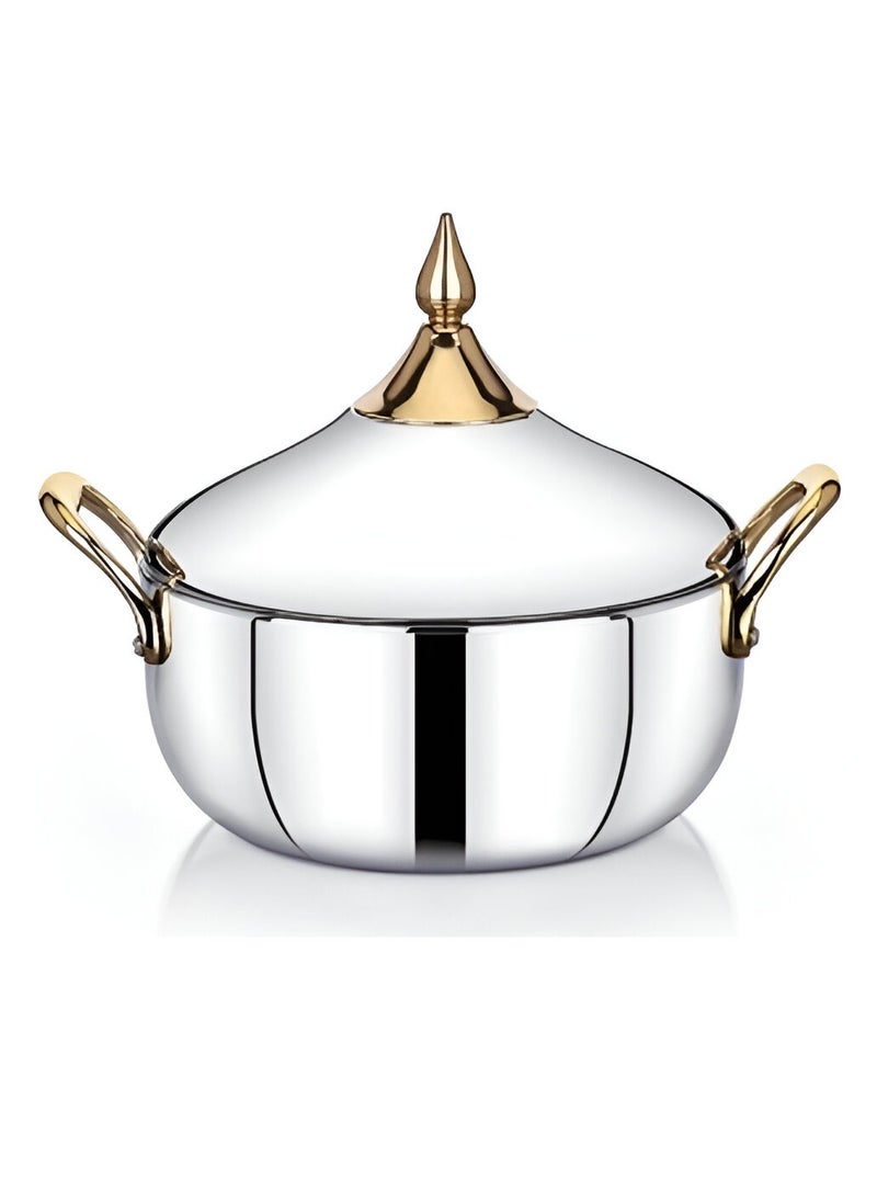 Homemaker - ALIA Hotpot 3500ML Silver – Premium Stainless Steel Hot Pot for Cooking, Serving, and Steaming – Elegant Silver Design for Hotpot Lovers - Image 1