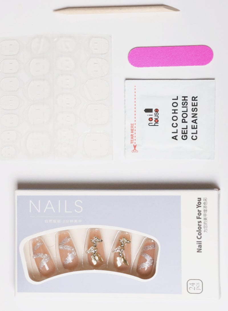 CYNAz030 Fake Nails,24pcs Press Nails - Image 2