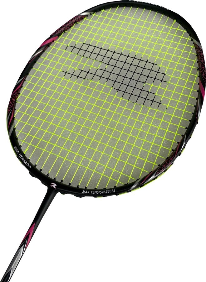 Rabro BT-5000 Aluminum-Alloy Strung Badminton Racquet (Black) - Image 2