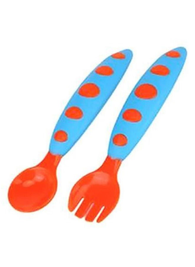 NIBEMINENT Baby Feeding Fork And Spoon Set 