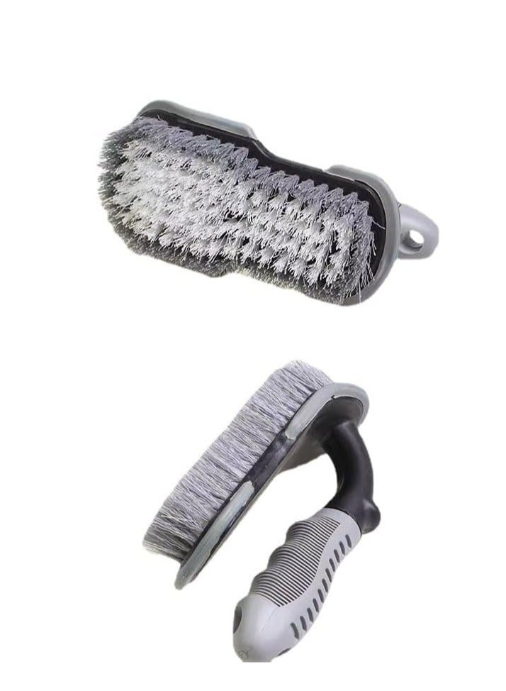 Sylqvxh Car Detailing Kit -9 Piece Detailing Brush Set - Car Wash Kit wiWheel Brush for Car Alloy Wheel Tyre Brush Cleaning, Wheel Cleaner Brush- Exterior and Interior Car Cleaning Kit - Image 2